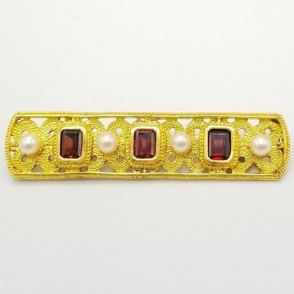 MFA Museum Fine Arts Byzantine Garnet Pearl .925